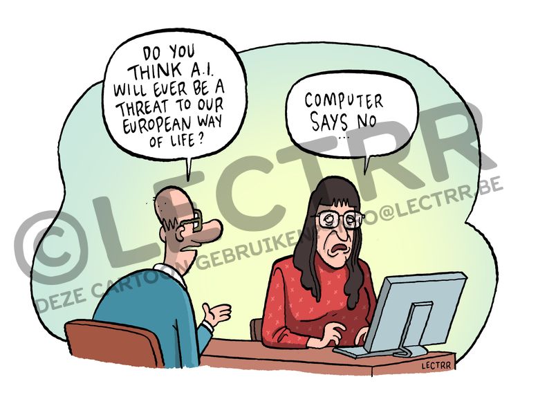 Artificial Intelligence Cartoon Lectrr