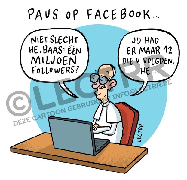 Paus op Facebook