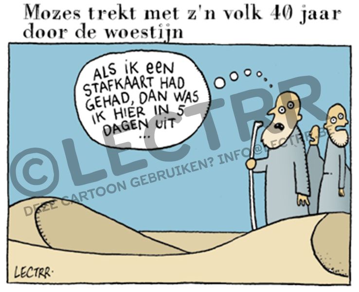 Mozes in de woestijn