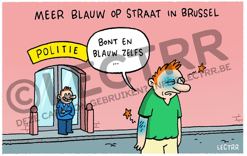 Blauw op straat