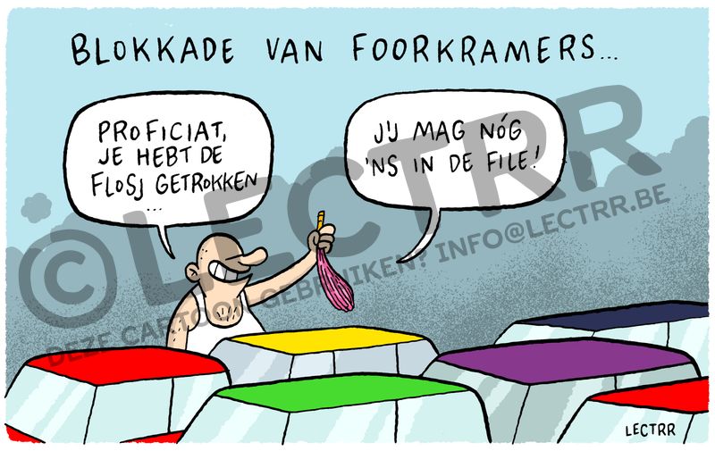 Blokkade van foorkramers