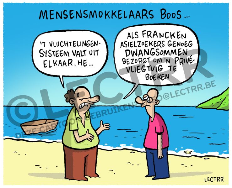 Mensensmokkelaars boos