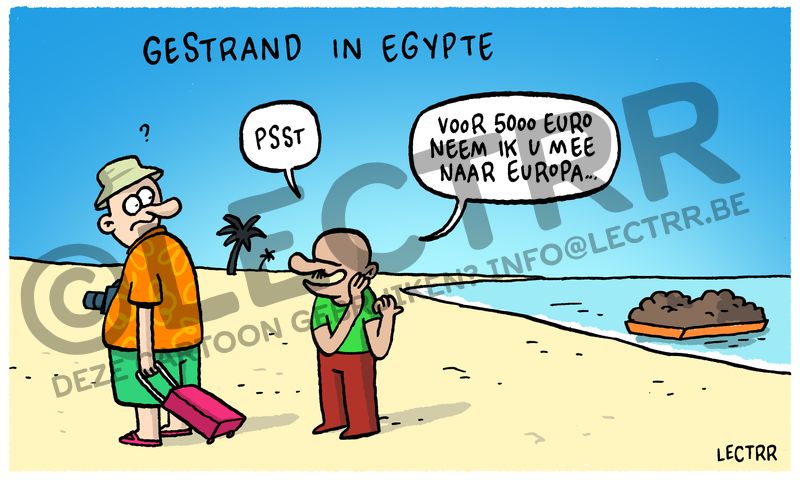 Gestrand in Egypte
