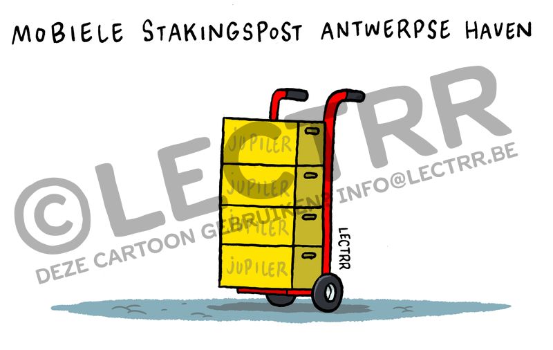 Mobiele stakingspost