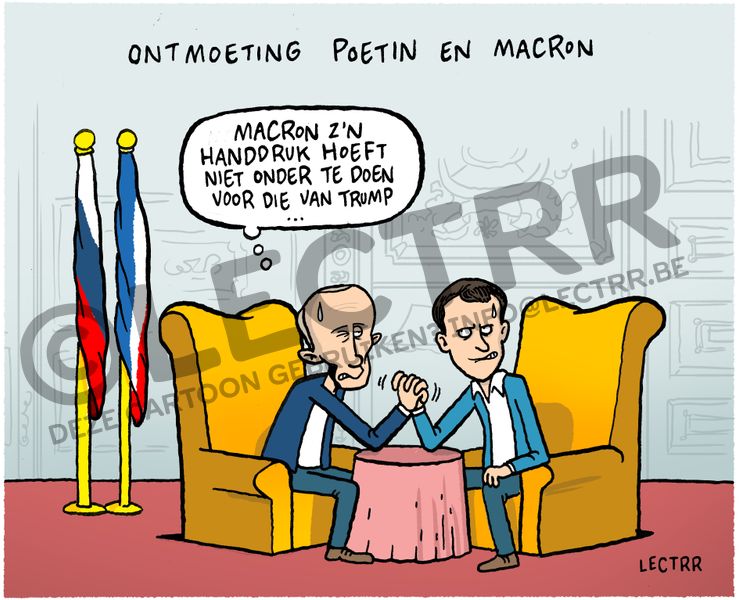 Ontmoeting Poetin en Macron