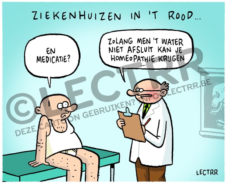 Ziekenhuizen in het rood