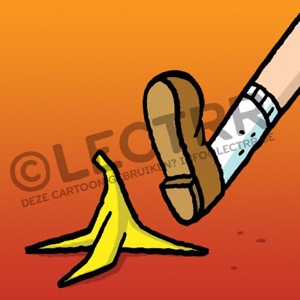 Bananenschil uitglijden
