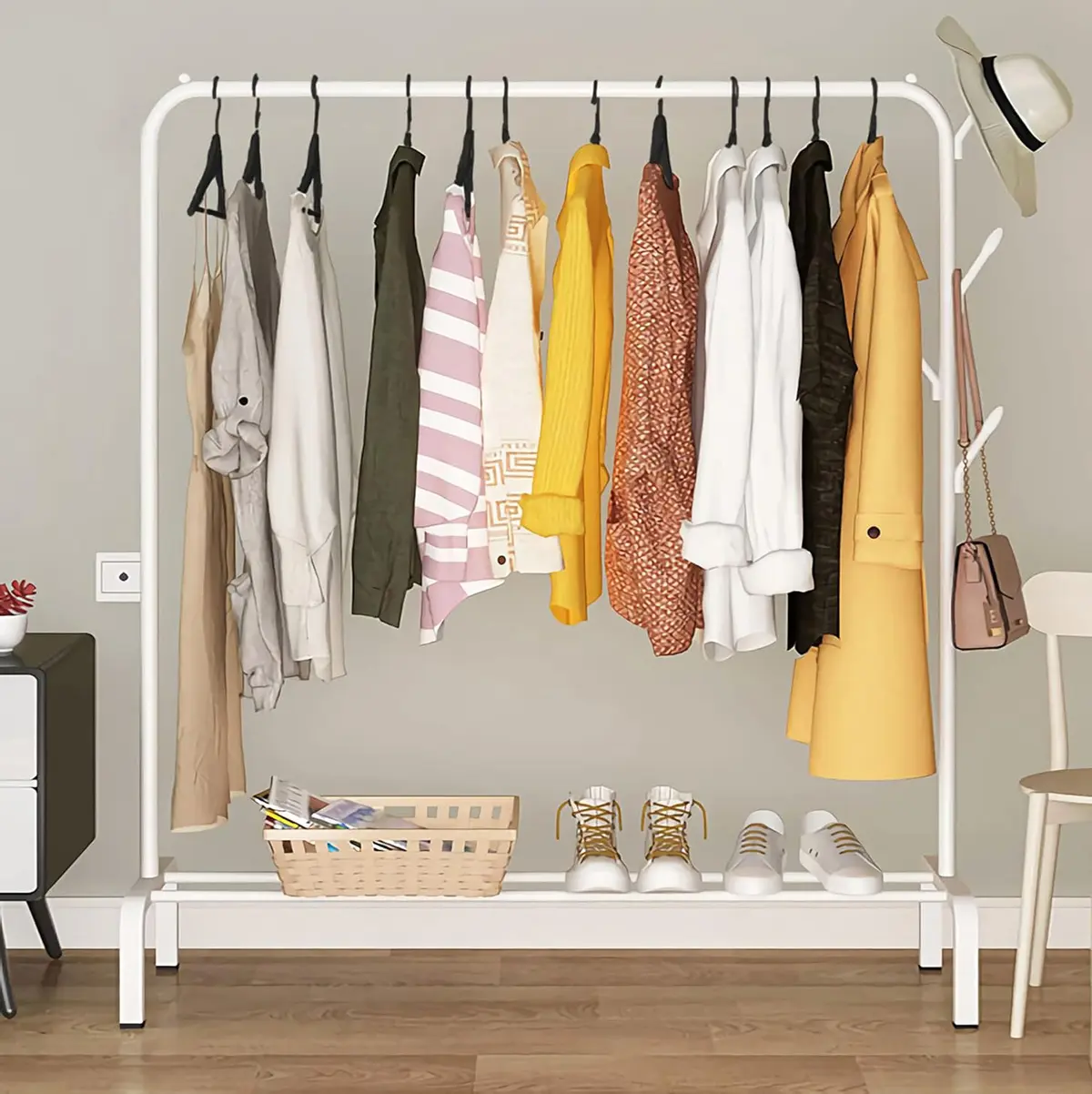 Spacious Coat Stand Wardrobe Clothing Rack