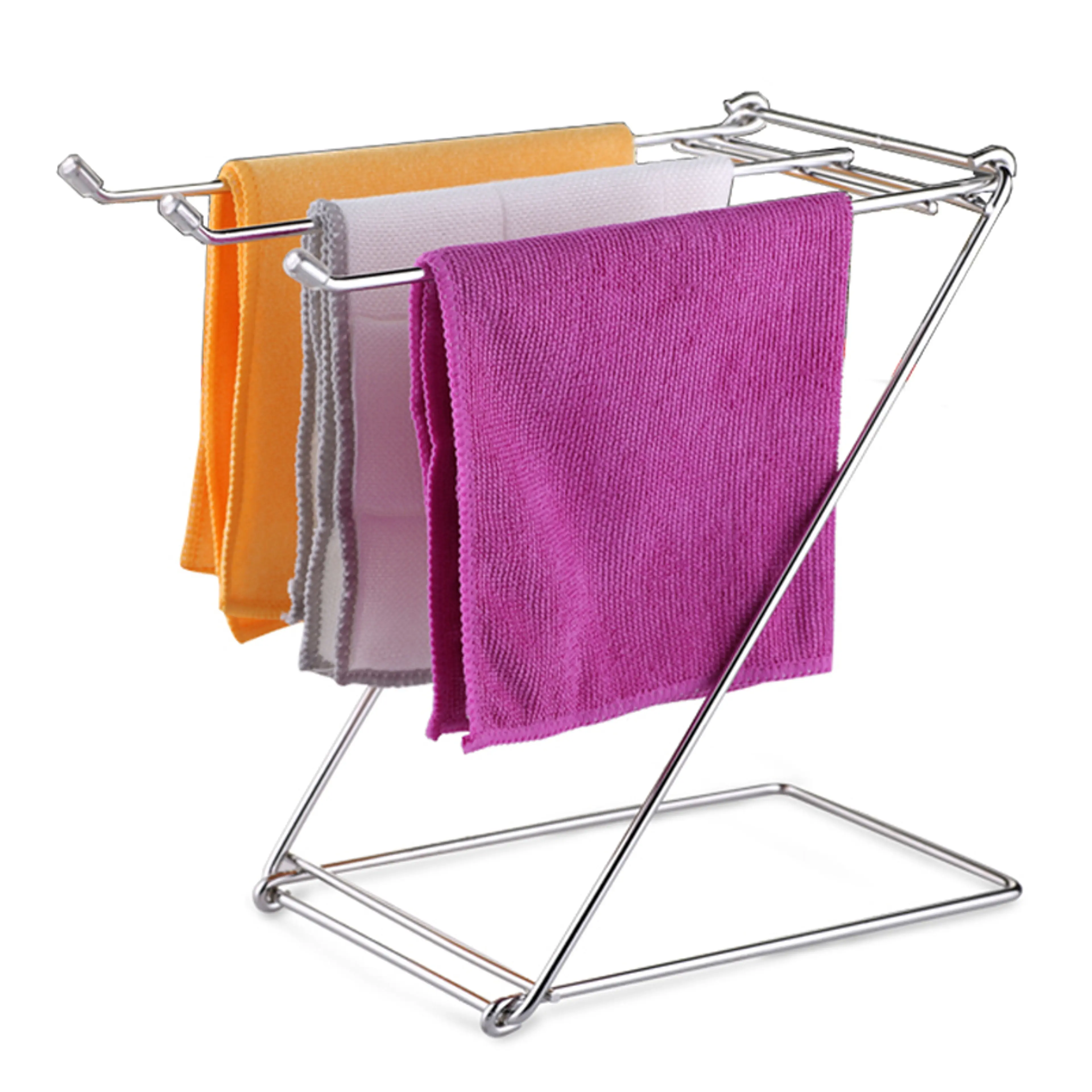 Kitchen Bathroom Benchtop Mini Towel Hanger Storage Rack