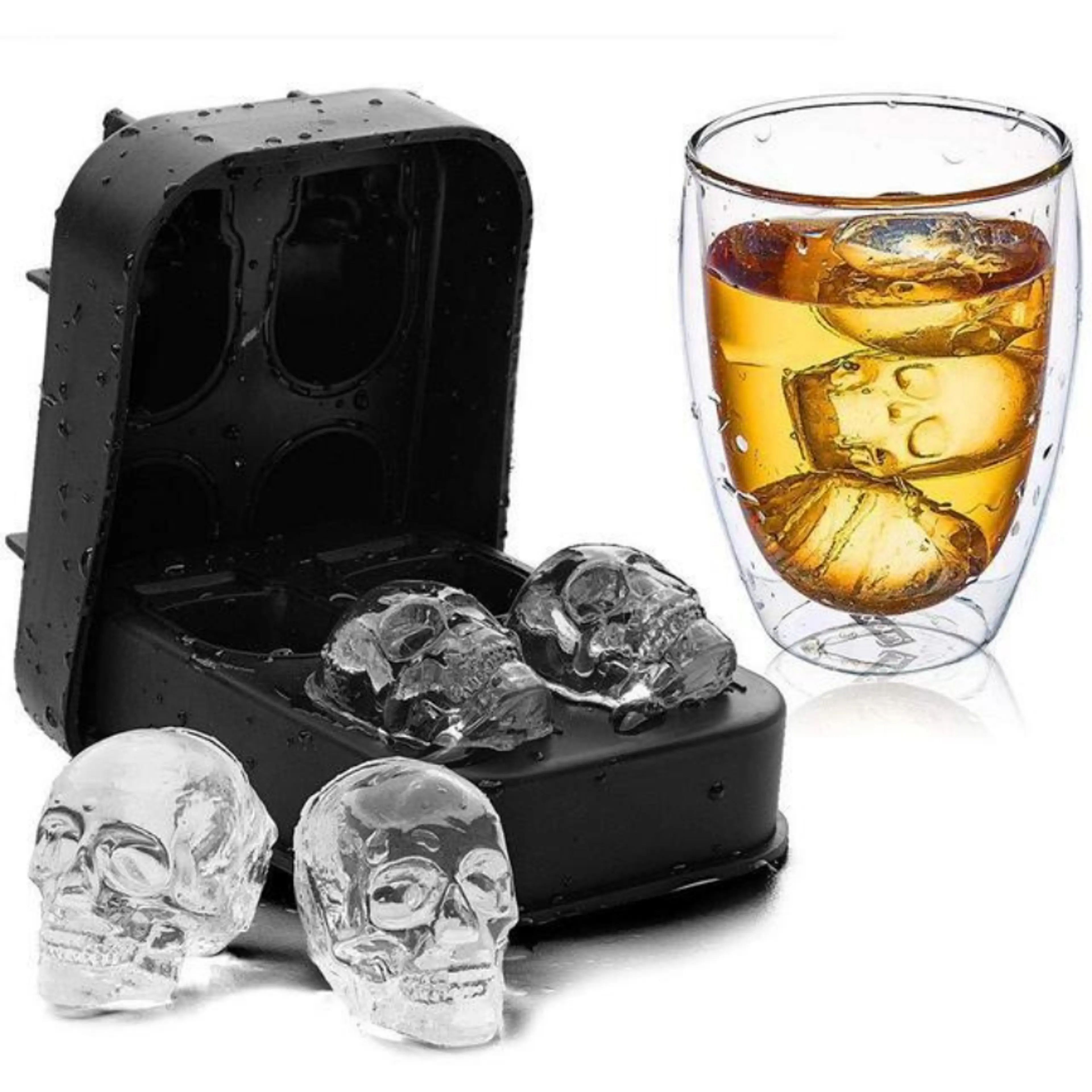 3D Skull Ice Cube Mould Maker