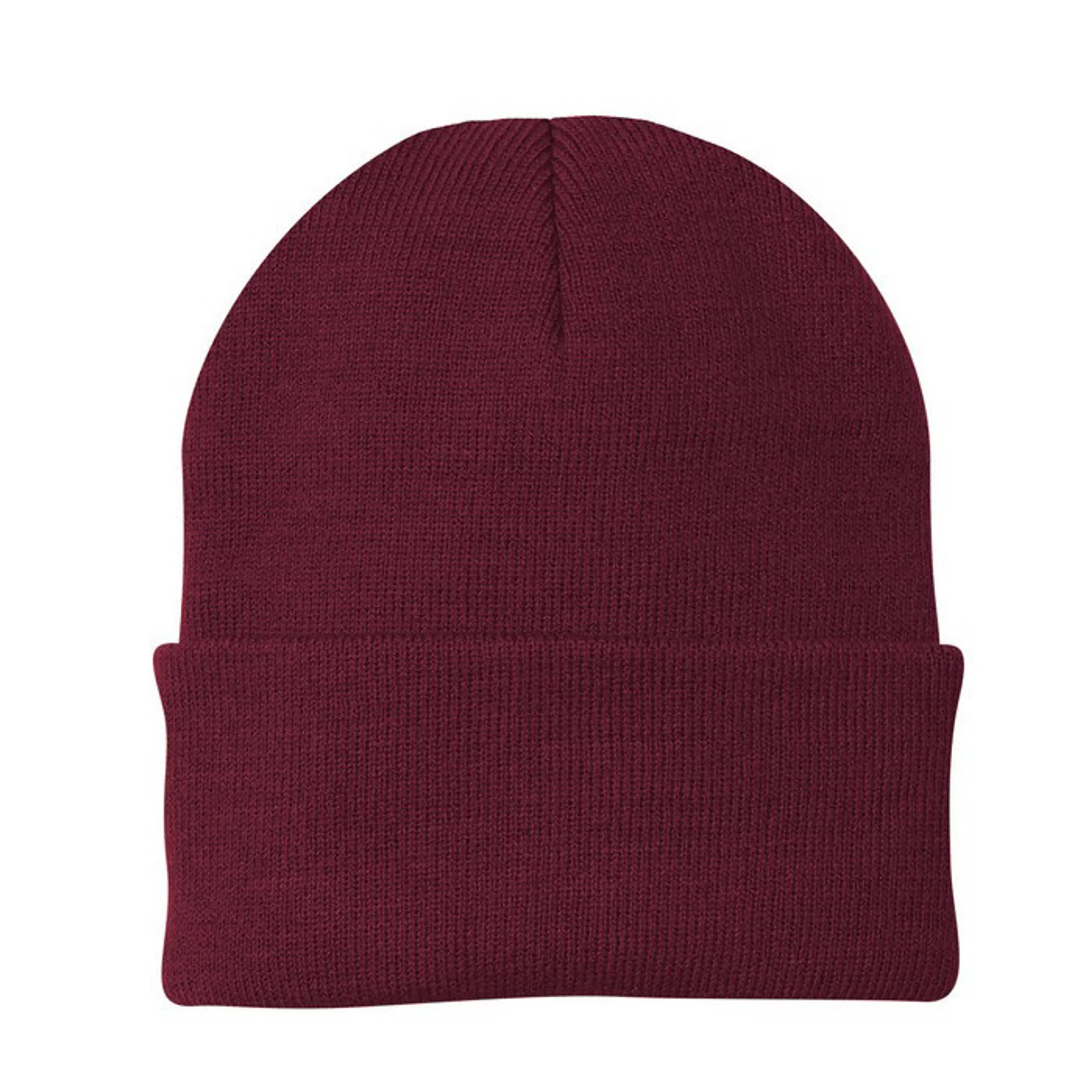 Comfortable Unisex Men's Women's Beanie (MAROON)