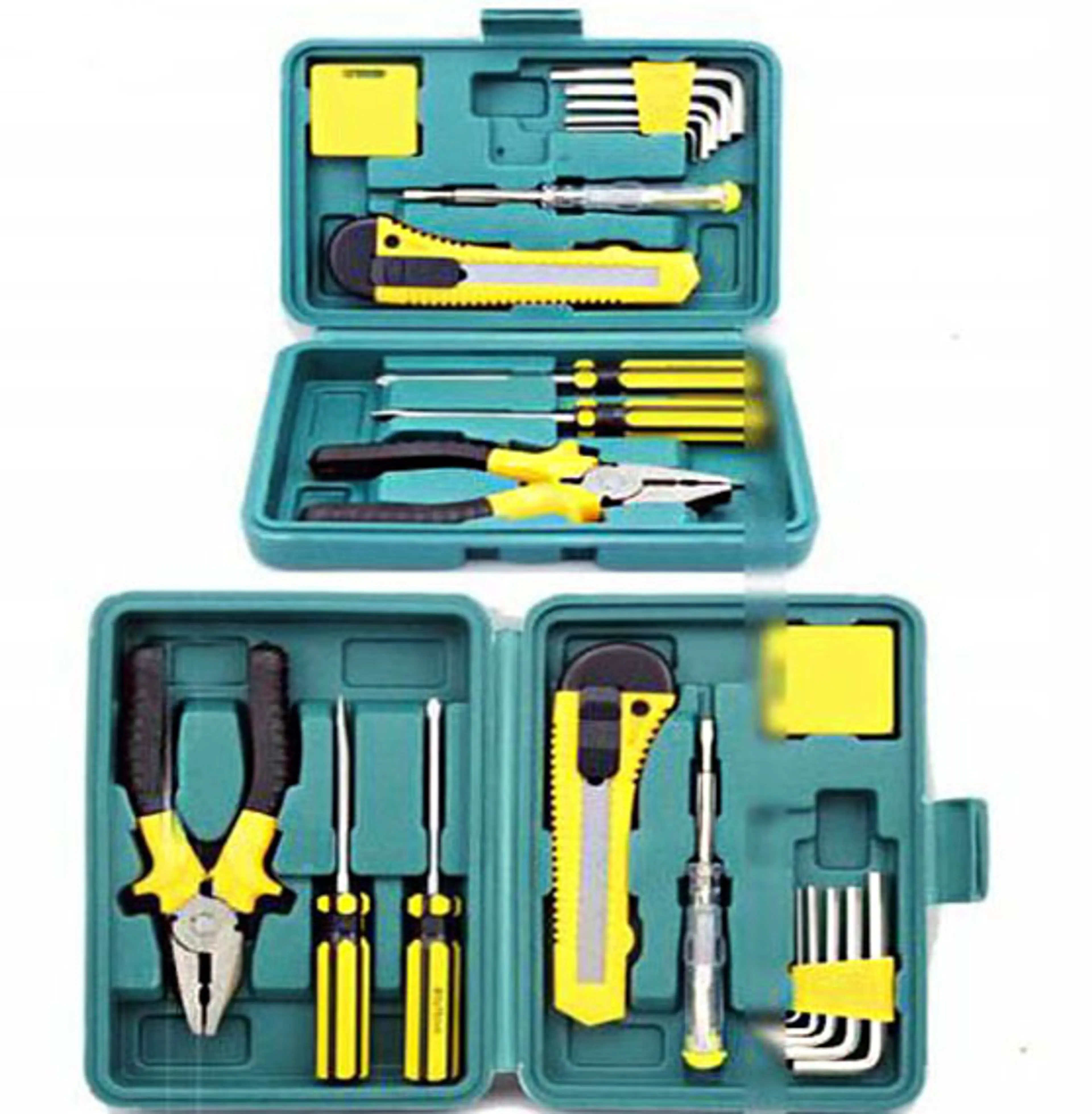 TWO PACK 2 x Portable Multi-Purpose Household 12 PCS Tool Kits 