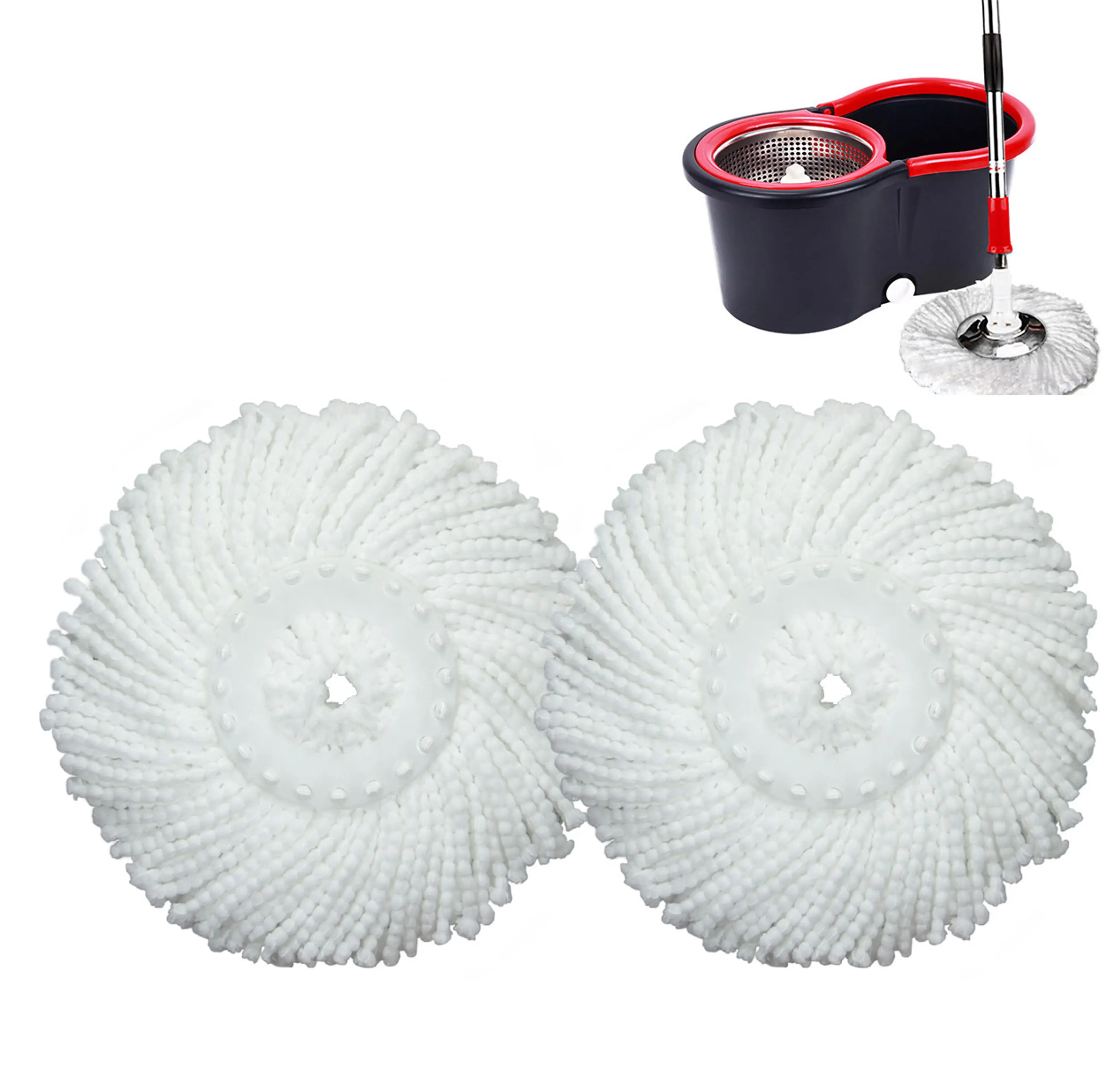 2 x Microfiber Spin Mop Heads (2 Mop Pads)