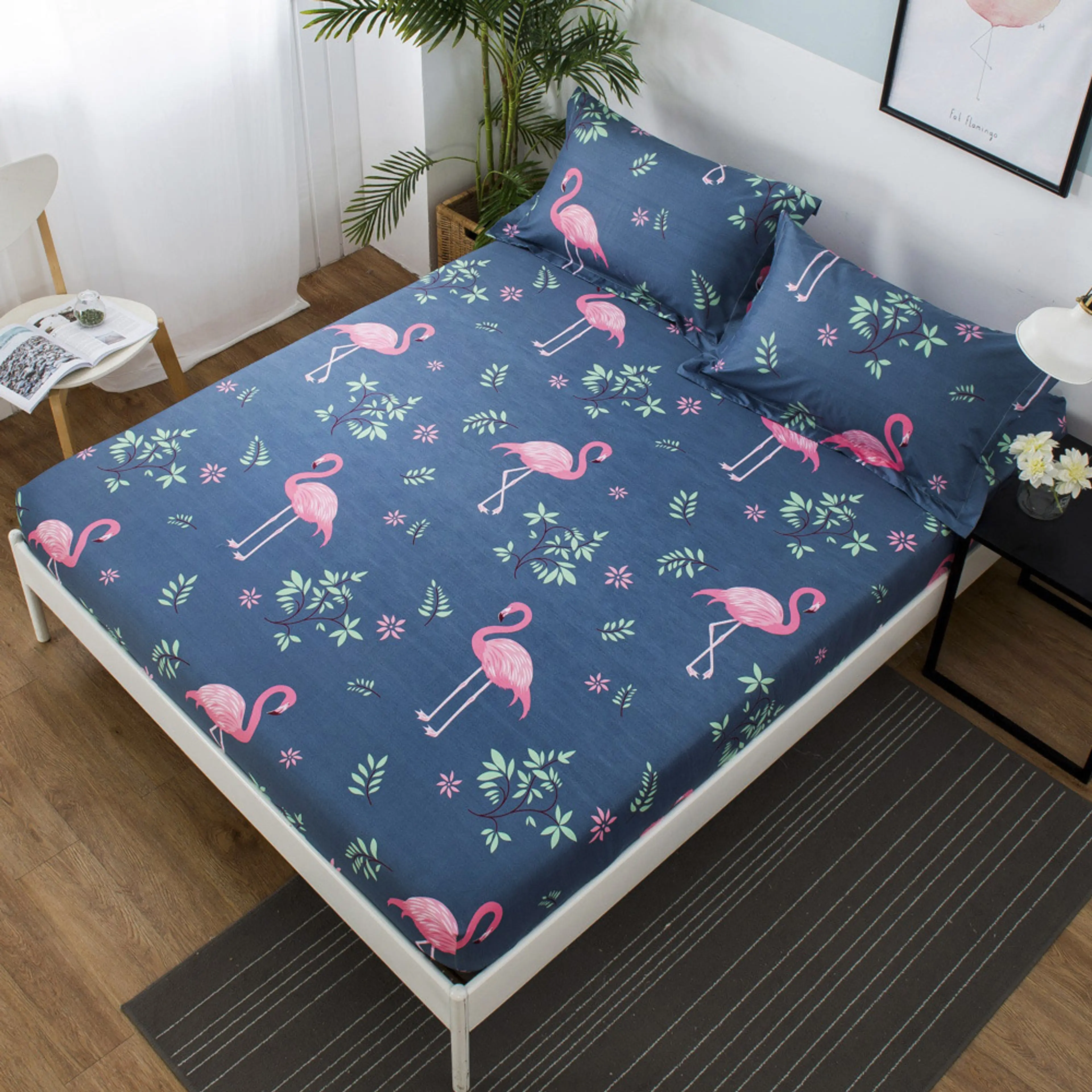 Flamingo Bedding Fitted Sheet - Queen Size 150cm