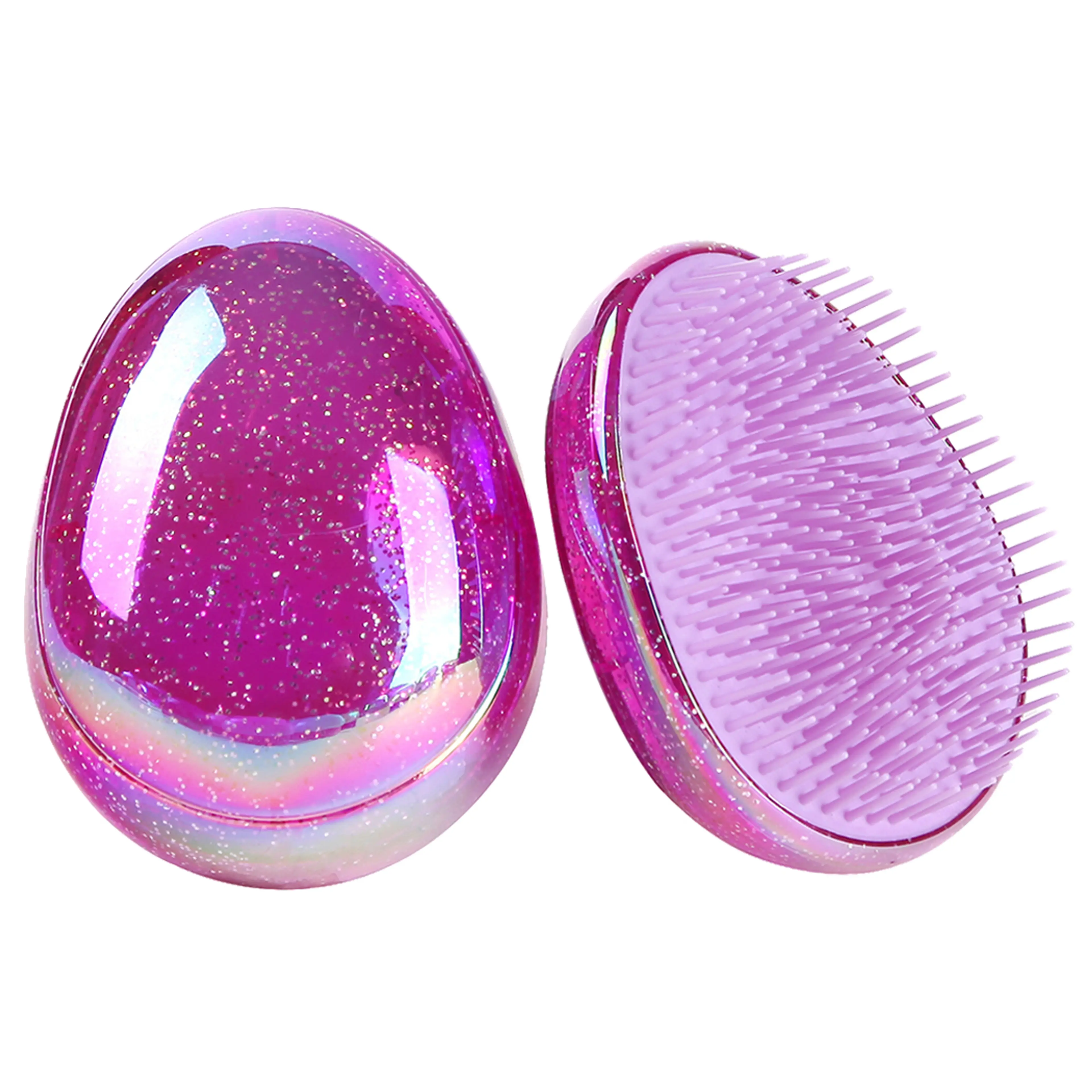 Diamond Pearl Hair Detangle Brush (Metallic Purple)