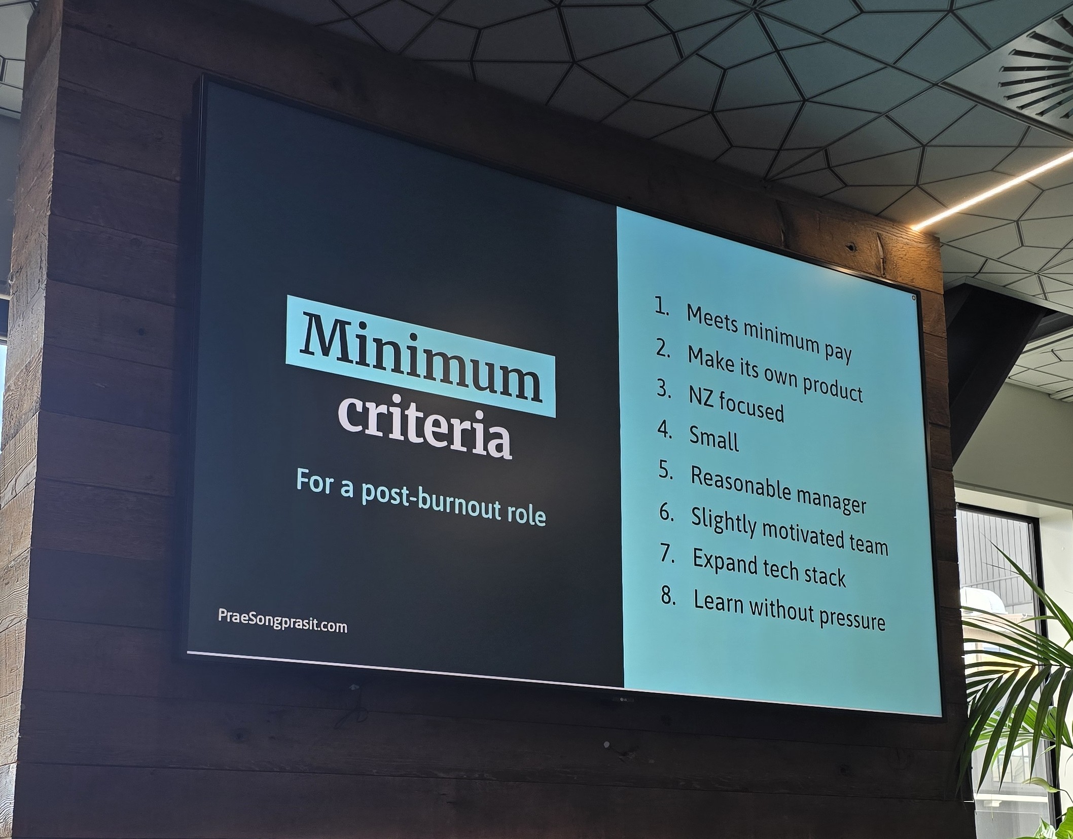 Prae&rsquo;s slide about what she was looking for