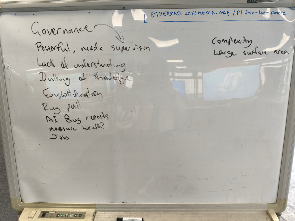 Discussion group 2 notes on AI in Open
Source