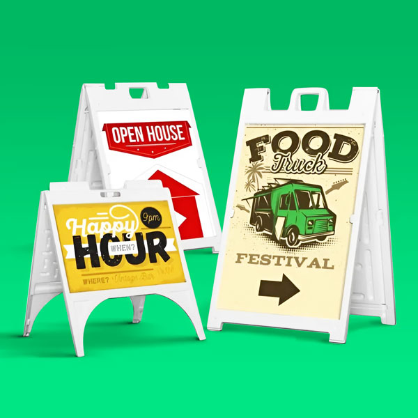 A-Frame Plastic Sign detail 2