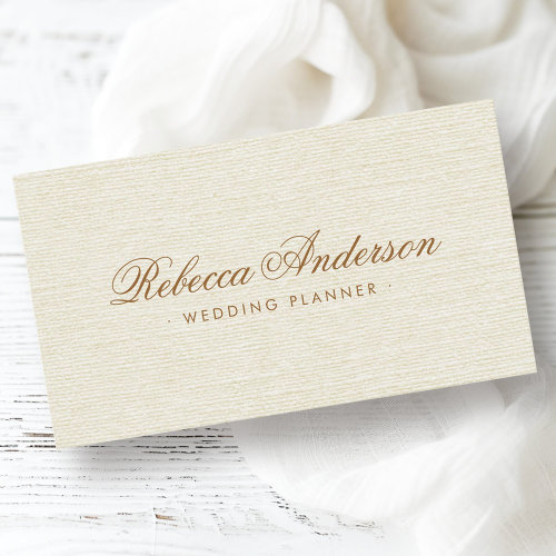 Ivory Linen Business Card detail 2