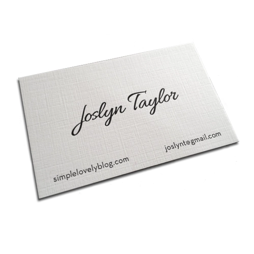Ivory Linen Business Card