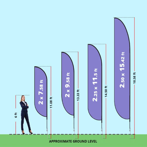 Flag Pre-Printed We are Open Feather 