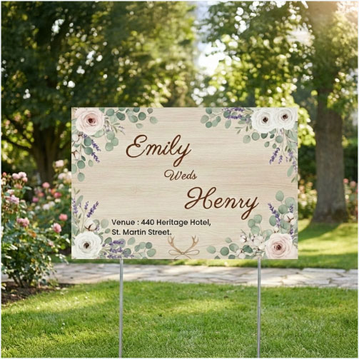 Welcome Boad Wedding  detail 4